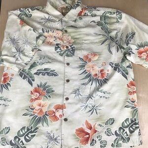 Tommy Bahama Relax Mens XL short Sleeve Button Up Hawaiian Shirt Silk Floral